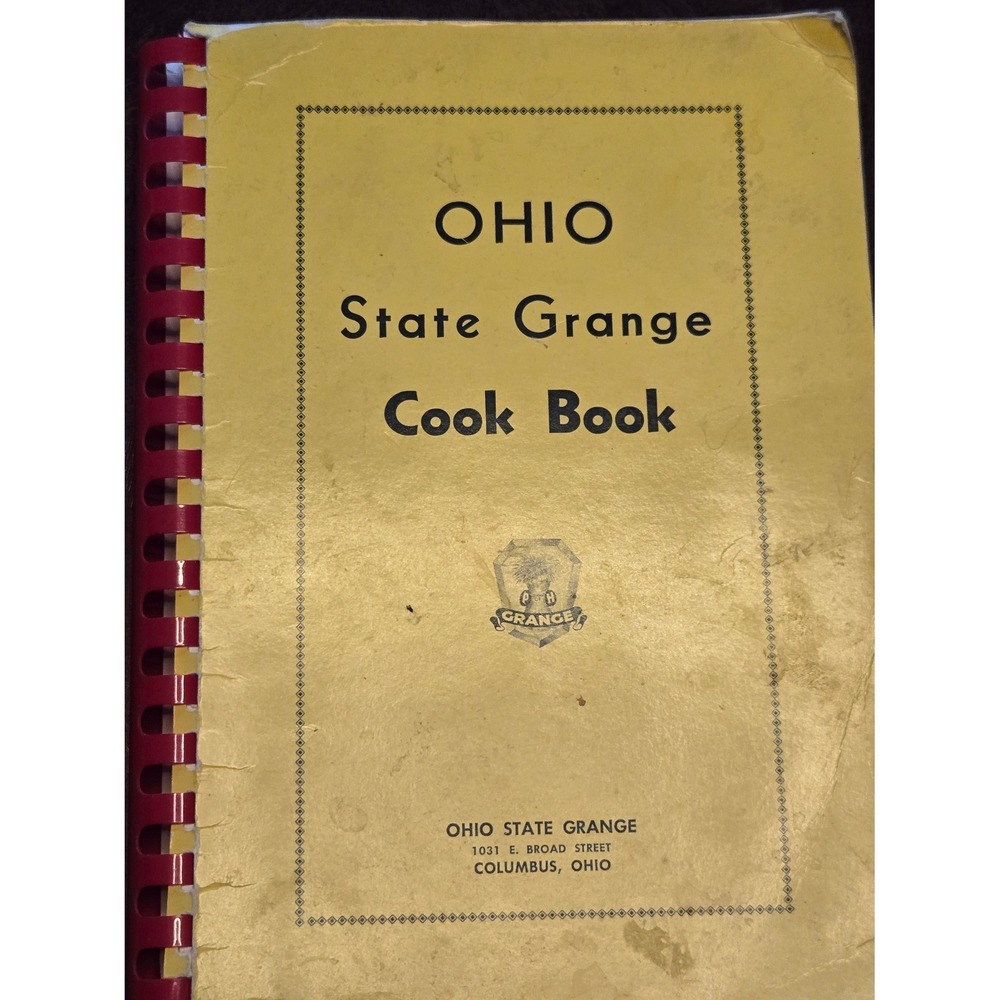 Vintage 1959 Ohio‎ State Grange Cook Book 18th Edition Spiral Bound Recipes Ohio